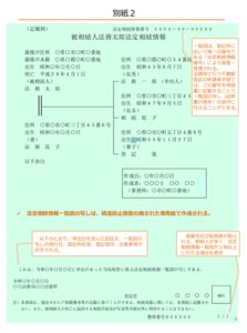 記事本文を補助する図で、法定相続情報のイメージイラスト